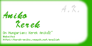 aniko kerek business card